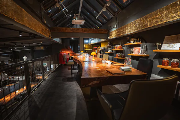 lighting, ceiling, restaurant, light fixture, bar, countertop