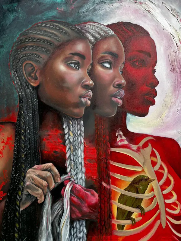lips, paint, tribe, modern art, flesh