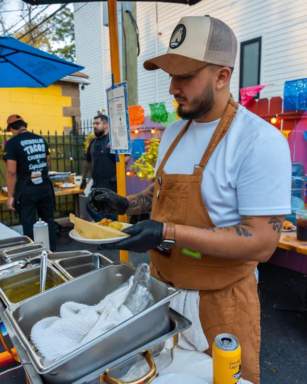 hat, cap, food, baseball cap, apron, cooking