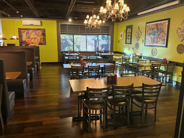 furniture, ceiling, chair, flooring, table, restaurant