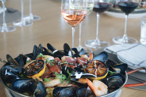 food, tableware, ingredient, drinkware, seafood, serveware