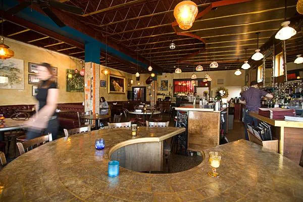 table, furniture, drinking establishment, chair, lighting, building