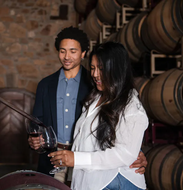 smile, barrel, winery, alcoholic drink, wine tasting, wine