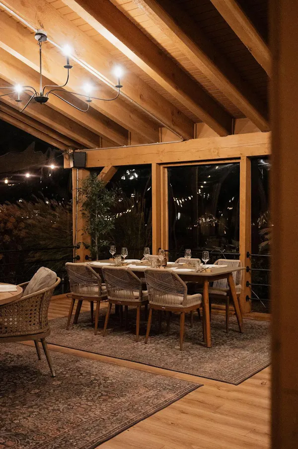 furniture, wood, ceiling, chair, lighting, table