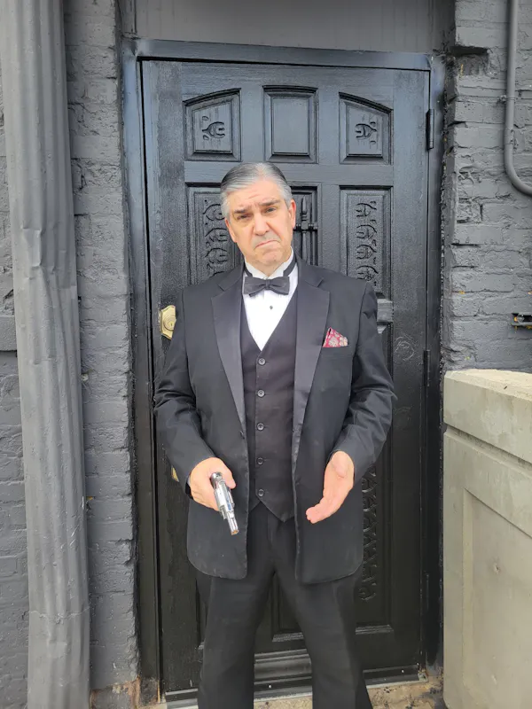 hair, suit trousers, door, dress shirt, sleeve, standing