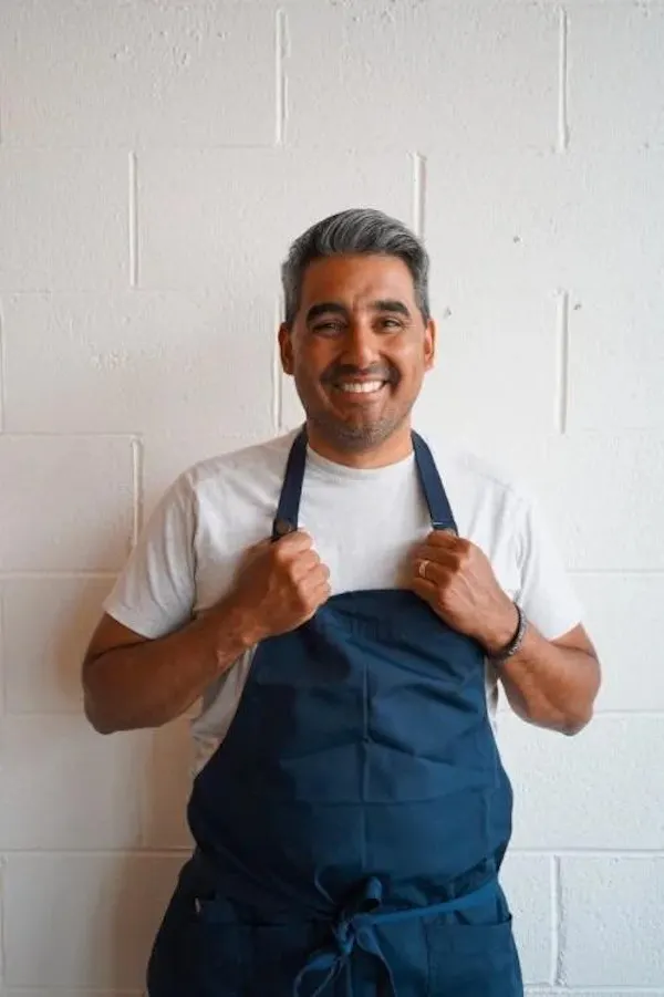 sleeve, overall, chef, apron, cook, smile