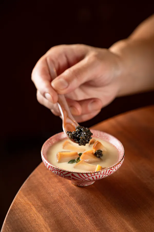 food, ingredient, tableware, caviar, recipe, dishware