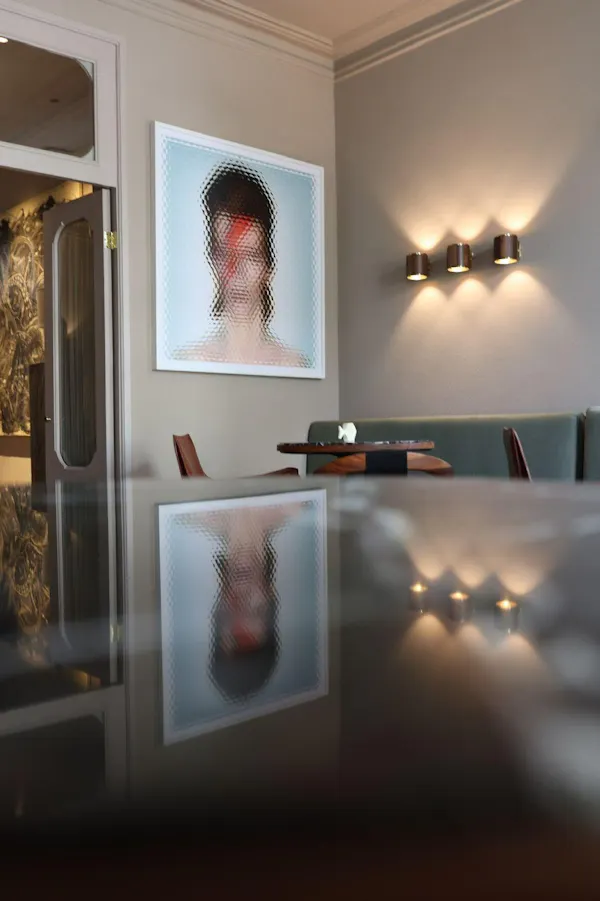 wall, ceiling, lighting, light fixture, facial hair, room