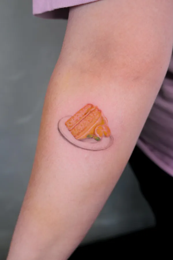 orange, tattoo, temporary tattoo