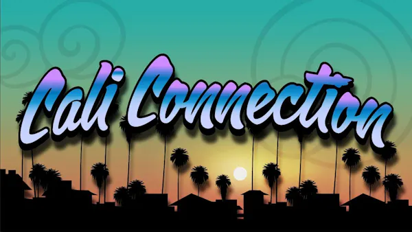 night, palm trees
