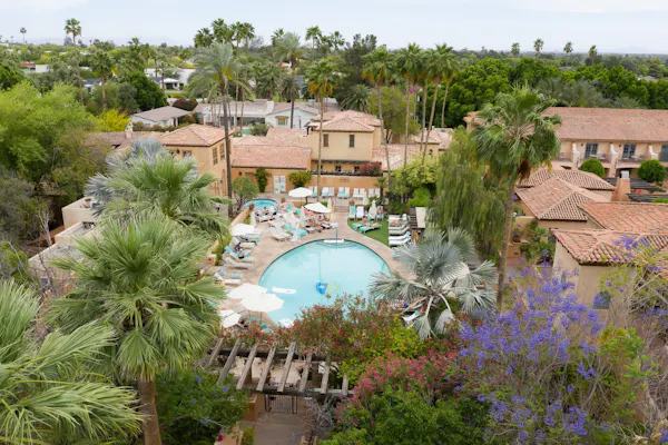 outdoor furniture, resort, furniture, umbrella, swimming pool, chair