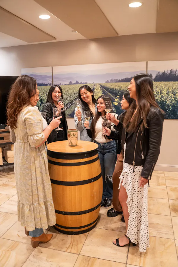 event, barrel, flooring, party, winery, layered hair