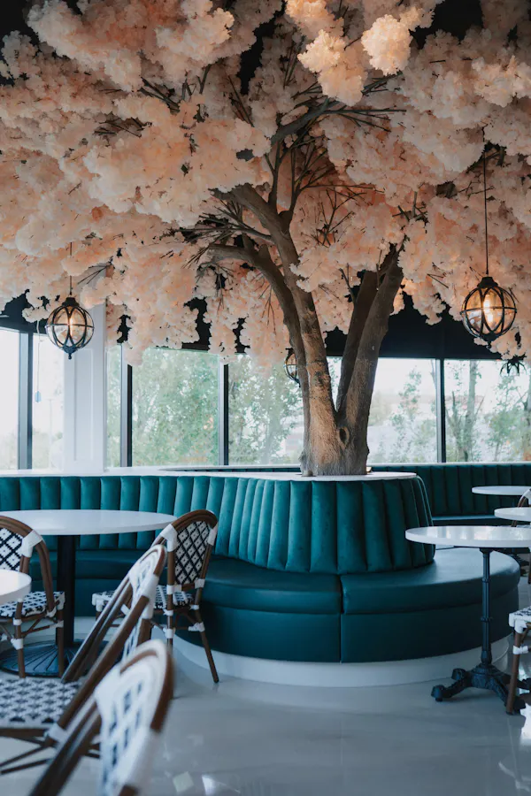 furniture, chair, twig, restaurant, outdoor table, outdoor furniture