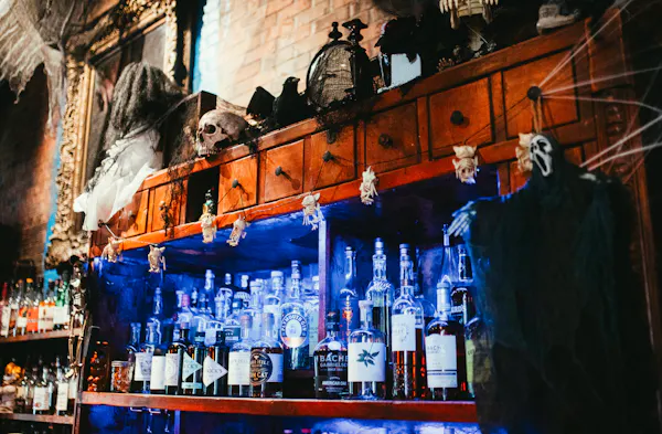 bottle, alcoholic drink, bar, liquor, glass bottle, pub