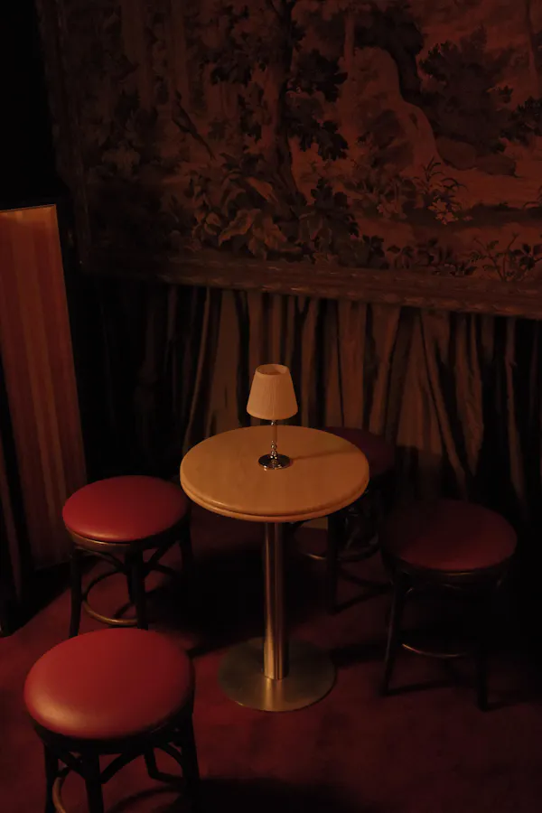 furniture, brown, chair, wood stain, curtain, hardwood