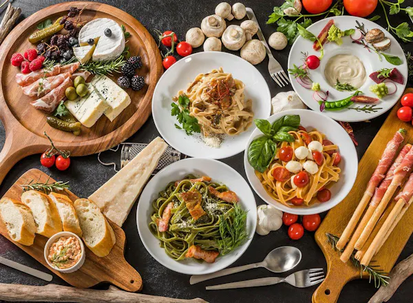 food, tableware, ingredient, vegetable, salad, produce