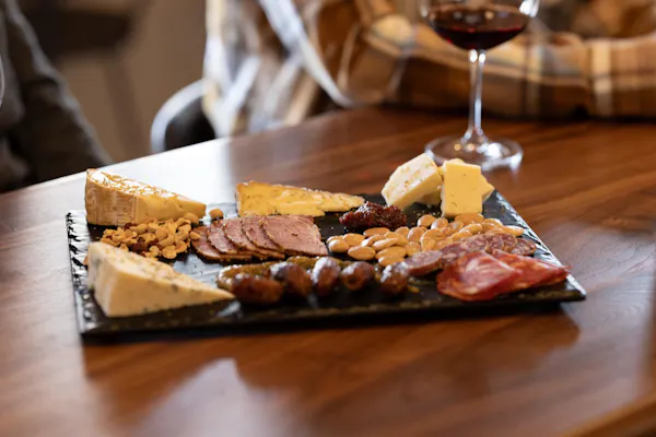 food, ingredient, tableware, cheese, finger food, cutting board