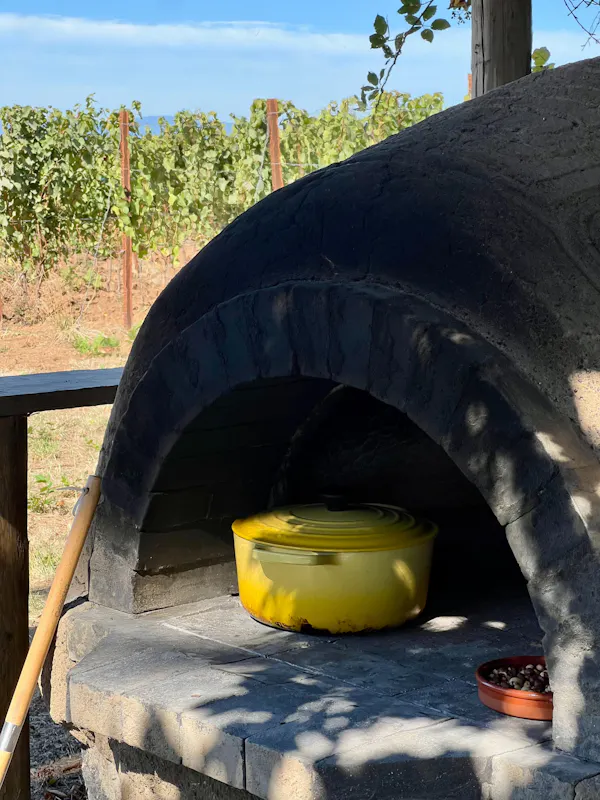 masonry oven, fire, flame, cookware and bakeware