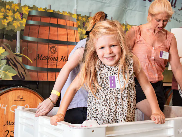 smile, happiness, fun, child, blond, barrel