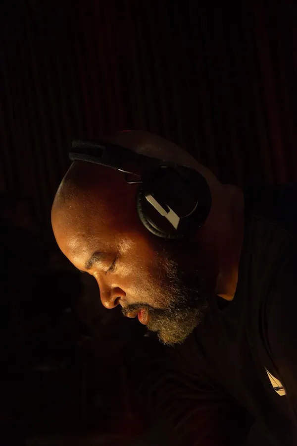 audio equipment, gadget, electronic device, headphones, facial hair, technology