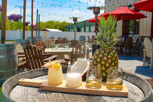 furniture, outdoor furniture, outdoor table, umbrella, restaurant, chair
