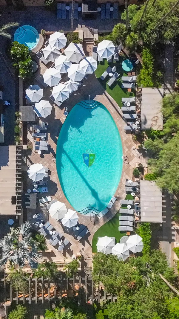 swimming pool, umbrella, outdoor furniture, resort, leisure, sunlounger