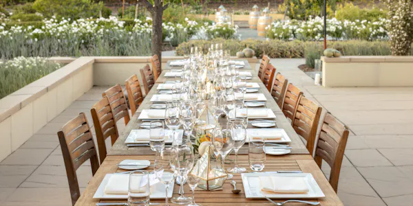 furniture, table, chair, restaurant, kitchen & dining room table, champagne glass