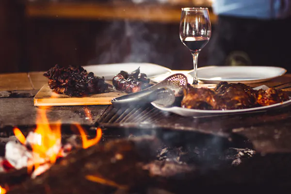 food, tableware, meat, cooking, roasting, ingredient