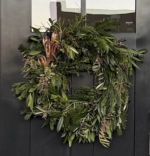 wreath, natural material, conifers