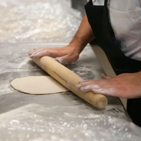 rolling pin, bread flour, all-purpose flour, wood, ingredient, recipe
