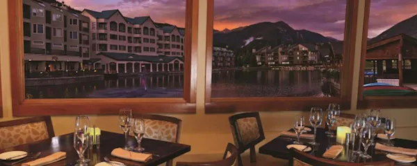 restaurant, property, room, real estate, table, landscape