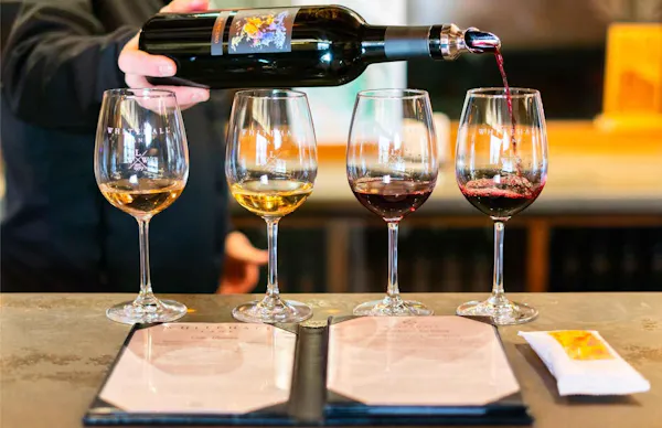 tableware, drinkware, stemware, table, bottle, wine