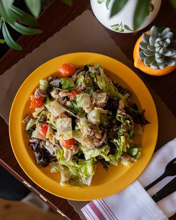 food, salad, leaf vegetable, ingredient, tableware, vegetable