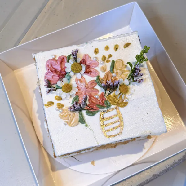 flower, petal, cake, icing, cut flowers, food