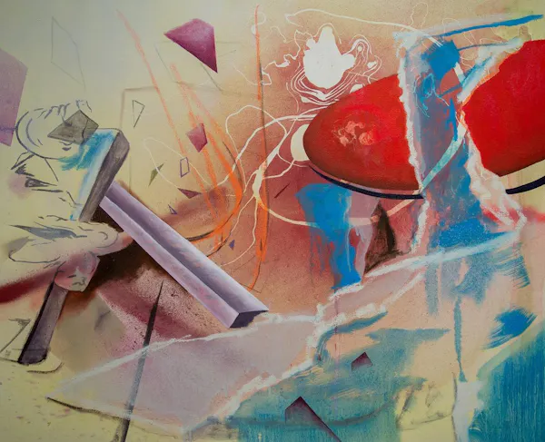 red, orange, visual arts, painting, art paint, paint