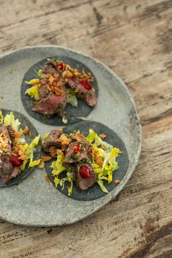 food, ingredient, tableware, meat, beef, taco