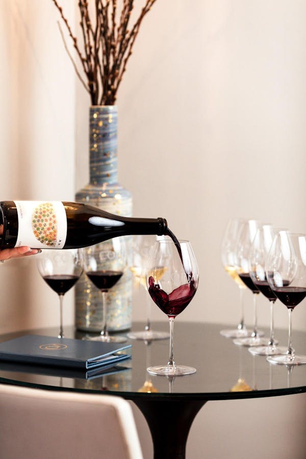 Copia Vineyards & Winery Signature Wine Flight, Indoor and Outdoor