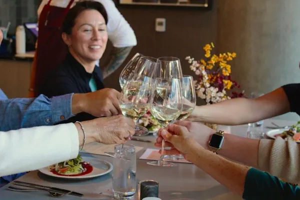 tableware, stemware, drinkware, smile, table, dishware