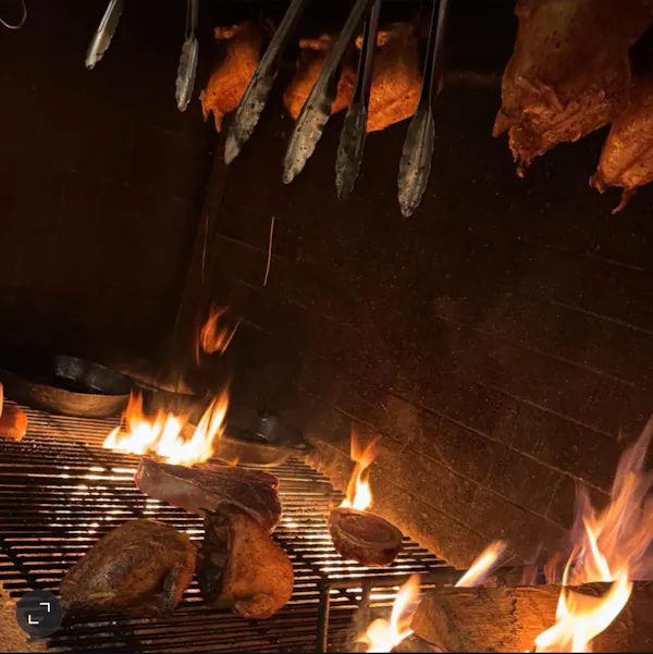 flame, fire, heat, food, meat, cooking