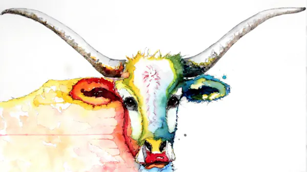 bovinae, horn, terrestrial animal, illustration, bull, ox
