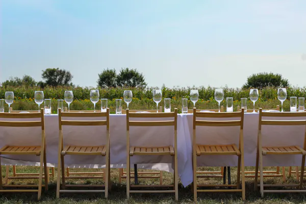 furniture, plain, outdoor furniture, tablecloth, chair, outdoor table
