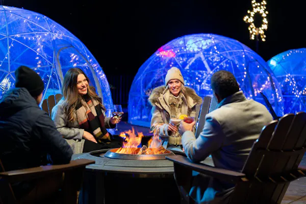 lighting, jacket, winter, night, fun, leisure