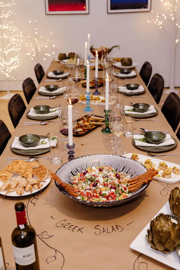 tableware, furniture, food, table, tablecloth, serveware