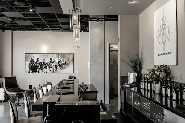 black-and-white, room, building, restaurant, monochrome photography, ceiling