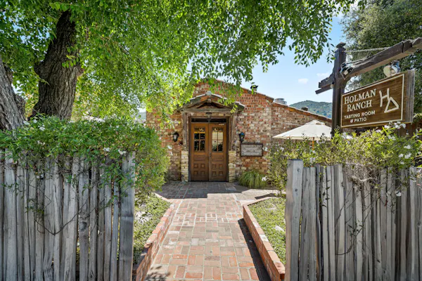 wood, cottage, brick, flagstone