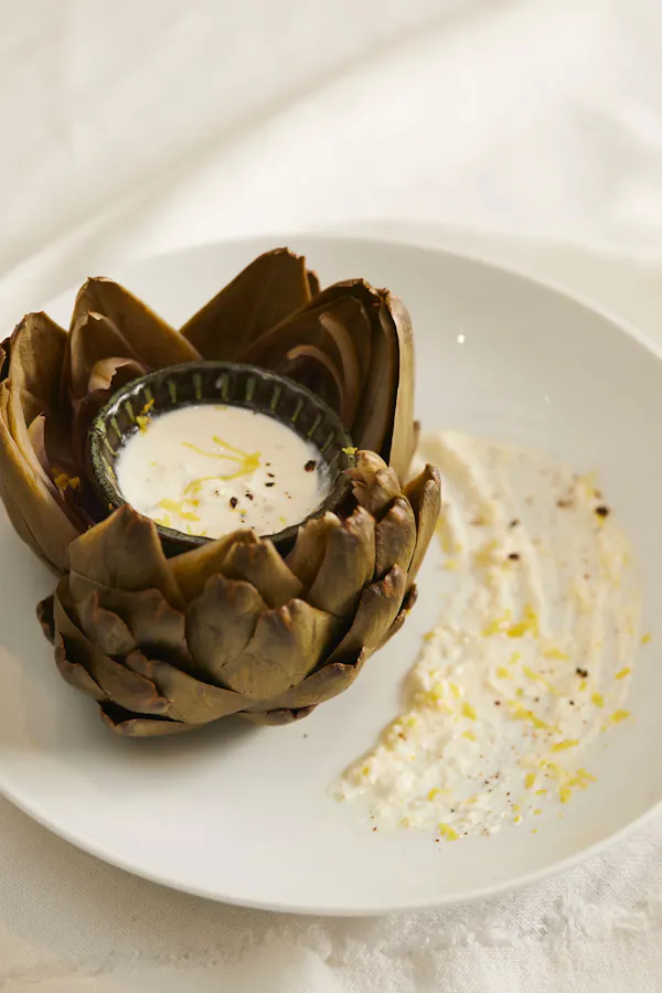 food, ingredient, tableware, produce, artichoke, serveware