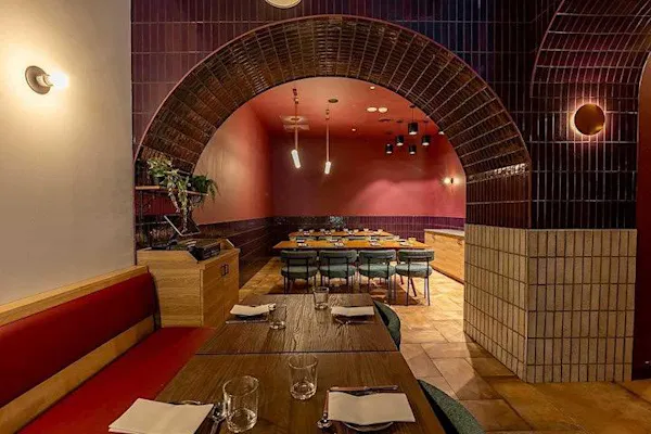 furniture, table, hall, flooring, chair, ceiling