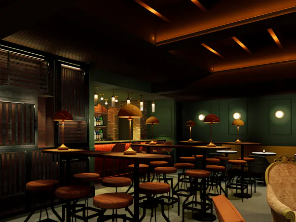 light fixture, lighting, ceiling, restaurant, lampshade, wood stain