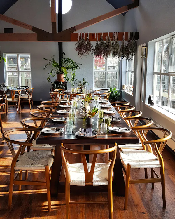 room, restaurant, dining room, table, furniture, kitchen & dining room table