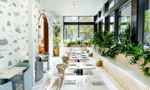 restaurant, chair, cafeteria, kitchen & dining room table, design, shade
